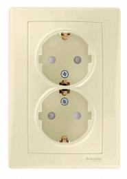 Изображение продукта Розетка двойная Schneider Electric Sedna с/з со шторками 16A 250V 